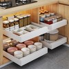 Pull-Out Type Cabinet Organizer, Punching-free Seasoning Dish And Bowl Storage Shelf Under Cabinet - 3 of 4