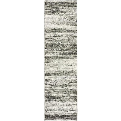 Oriental Weavers Atlas 8037G Ash/ Charcoal Indoor Area Rug - 2'6" x 12'