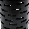 Olivia & May Wood Geometric Brick Inspired Cutout Accent Table Black: No Assembly, Indoor Use, Round Shape - 2 of 4