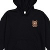 Teddy Bear Youth Black Long Sleeve Hooded Sweatshirt With 3D Ears - 2 of 3