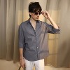 Campus Sutra Men Men's Moon Grey Seersucker Shirt - 3 of 4