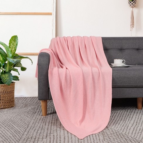 Pastel discount pink throw