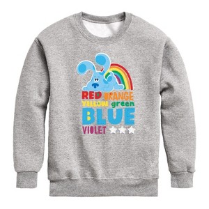Boys' - Blue's Clues & You! - Colors Of The Rainbow Graphic Long Sleeve Fleece Sweatshirt - 1 of 4