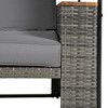 Syemin Patio Chaise Lounges, Outdoor Patio Daybed, Comfy Seat Cushion, Sofa Furniture, for Backyard, Swimming Pool, Gray, 57"*51.2"*64.2" - 3 of 4
