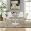 TiramisuBest CLEARWATER RECT SLD TOP Table with Dark Oak for Dining Tables - 4 of 4