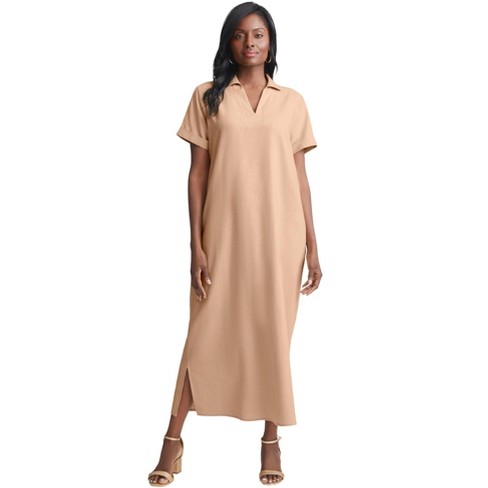 Lightweight maxi dress with sleeves online