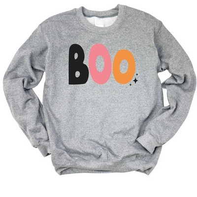 Simply Sage Market Women's Graphic Sweatshirt Boo Colorful Stars