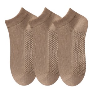 Alilang 3-Pack Men’s Low Cut Cotton Ankle Socks with Breathable Mesh Knit and Odor-Resistant Antibacterial Design - 1 of 4