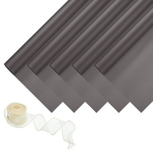 Unique Bargains Decorative Elegant Waterproof Matte Gift Wrap Paper with Ribbon 1 Set - 1 of 4