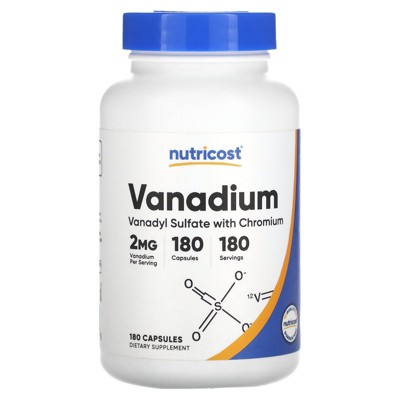 Nutricost Vanadium , 2 mg , 180 Capsules