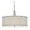 Kenroy Home Brushed Steel Finish Margot 3 Light Pendant: Modern Drum Shade, UL Listed, Dimmable - 2 of 4