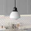 Hudson and Canal 8.12" Wide Pendant with Glass Shade - 2 of 4