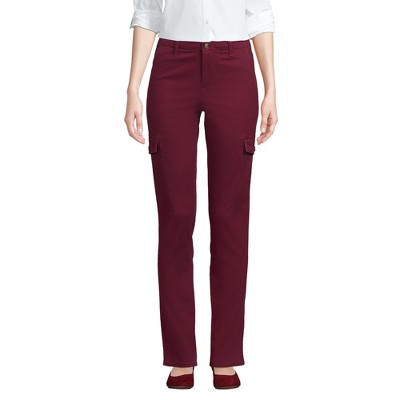 Lands' End Women's Mid Rise Slim Cargo Chino Pants