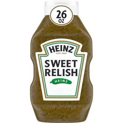 Heinz Sweet Relish, 26 fl oz Bottle, Pack of 4
