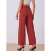 Allegra K Women's Casual Loose High Waist Drawstring Wide Leg Palazzo Pants with Pockets - 4 of 4