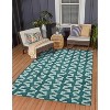 HomeStock Outdoor Washable Doral Aqua & Green 5' X7', Machine Woven with Printed Designs, Coastal Rug - 2 of 4