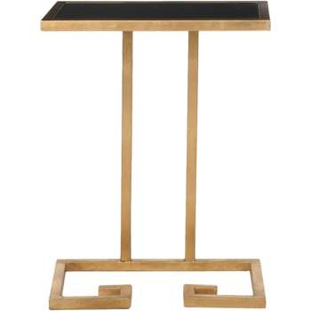 Murphy Accent Table - Gold/Black Glass - Safavieh.