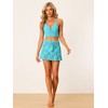 Allegra K Women's Summer Beach Hollow Out Crochet Knit Cami Top Mini Skirt Bikini Sets 2 Pcs - 3 of 4