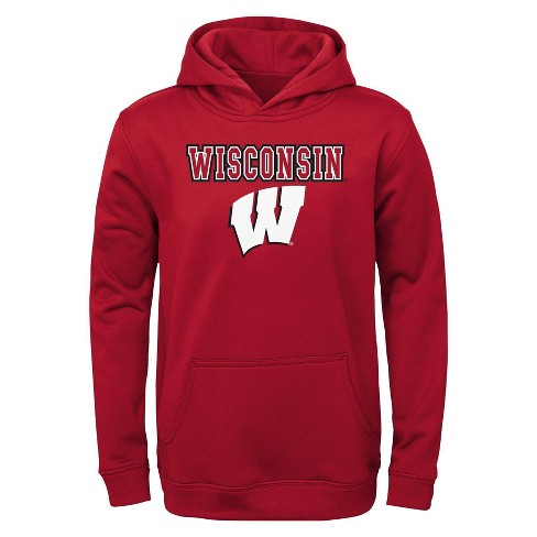 Ncaa Wisconsin Badgers Boys' Poly Hooded Sweatshirt : Target