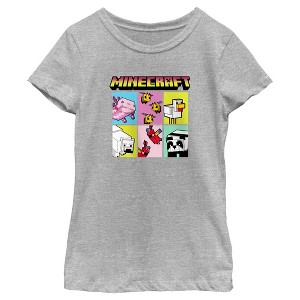 Girl's Minecraft Animal Mobs Boxes T-Shirt - 1 of 4