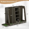 Zevemomo Wooden Golf Bag Organizer with 2 Drawers, Golf Storage Rack for Garage & Home, Golf Club Holder, Gray - 4 of 4