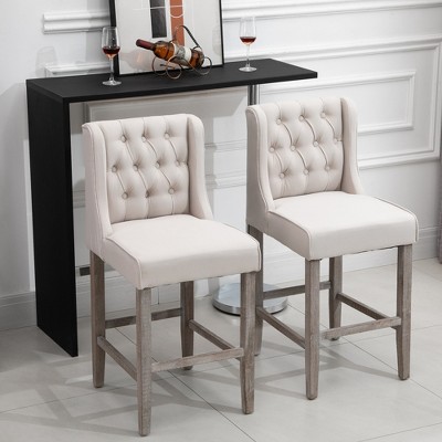 Homcom 40 Counter Height Barstools Tufted Wingback Armless Dining   GUEST Dfc3c45e C7b7 4b4d B557 F0c8d1f233e5