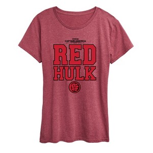 Women's - Marvel - Captain America Red Hulk Collegiate Short Sleeve Graphic T-Shirt - 1 of 4