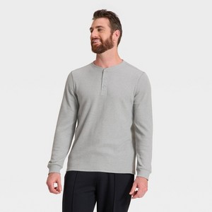 Men's Waffle Henley Shirt - All In Motion™ - 1 of 3