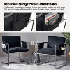 Amelia Contemporary Metal Frame Accent Chair with Removable Storage Pocket,Set of 2 | Artful Living Design - 4 of 4