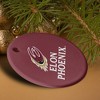 Elon University Phoenix Logo Porcelain Holiday Christmas Tree Ornament - 4 of 4