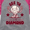 Girls' - Instant Message - See Ya On The Diamond Shirt Tail Raglan Graphic T-shirt - 2 of 4