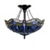 Homestock Sunniva Dragonfly Tiffany-Style Dark Bronze 2 Light Semi-Flush Ceiling Fixture 16" Wide - 4 of 4