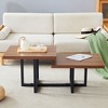 Perfectly Integrating Modern and Scandinavian Styles-Dark Walnut Double-Deck Coffee Table, Dimensions 47*23.5*18. - 4 of 4