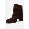 LORE - Brown Suede Leather Block Heel Boot (Women) | Forever & Always Shoes - 4 of 4