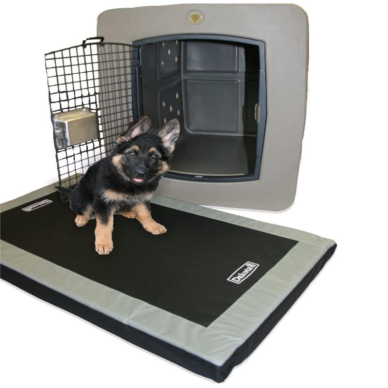Dakota 283 Washable Portable Foam Cushioned Padded Indoor Dog Kennel Mat, Crate Cage Bed for Dogs and Pets, Black/Gray, X-Large, 4 of 7