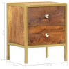 vidaXL Bedside Cabinet 15.7"x13.8"x19.7" Solid Mango Wood - 4 of 4