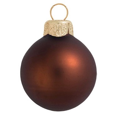 Northlight 8ct Matte Glass Ball Christmas Ornament Set 3.25" - Cocoa Brown