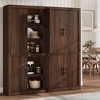 Tall Wooden Kitchen Pantry Cabinet for Dining, Living Room - 3 of 4