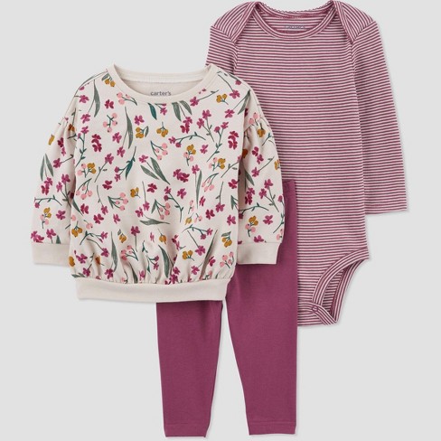 Carter's Just One You® Baby Girls' Floral Top & Bottom Set - Pink : Target