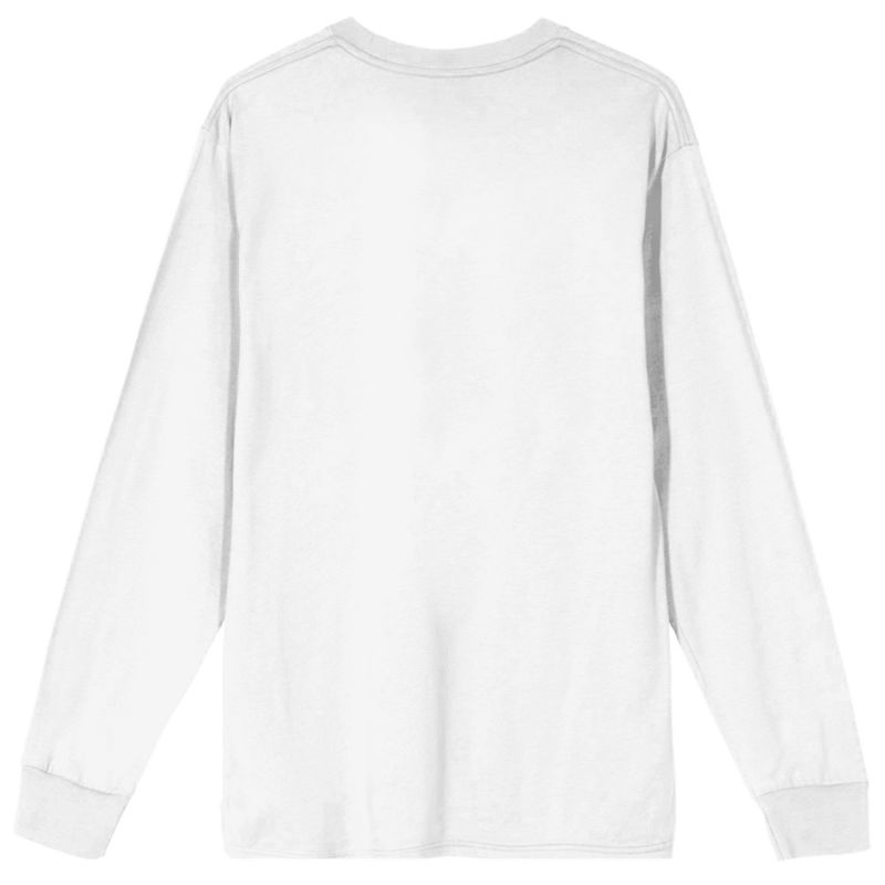 Ted Lasso TV Series Ted and Repeat Logo Men's White Long Sleeve Crew Neck Tee, 3 of 4