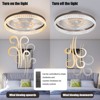 Mayeerty Ceiling Fans with Lights, Minimalist Ring Led Chandelier Fan with Remote Control Modern Ceiling Lamp - 4 of 4