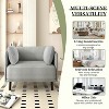 Lirago, Vintage Gray Faux Leather Lounge Chair - Solid Wood Frame, Steel Legs, Modern Design for Living Room & Office - 3 of 4