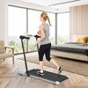 HFYee Walking Pad Treadmill 300 LB Capacity with Armrest, LED Display and Silent Motor, Portable Treadmill for Home Gym, 1 to 7.6 MPH - 2 of 4