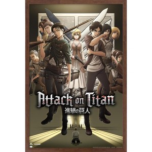 Trends International Attack on Titan: Season 3 - Group Framed Wall Poster Prints - 1 of 4