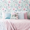 RoomMates Clara Jean April Showers Peel and Stick Wallpaper Pink: Removable Vinyl for Kids', Floral Design, 28 Sq Ft Coverage - 4 of 4