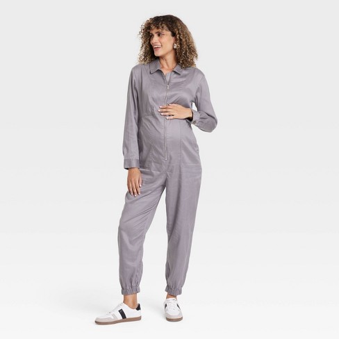 Woven Long Sleeve Maternity Jumpsuit Isabel Maternity By Ingrid Isabel Matte Gray Target