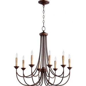 Quorum Lighting Brooks 8-Light Chandelier, Oiled Bronze, 8 Bulbs, 28.75 Width, 30 Height - 1 of 1