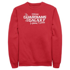 Men's Guardians of the Galaxy Holiday Special White Logo Sweatshirt - 1 of 4