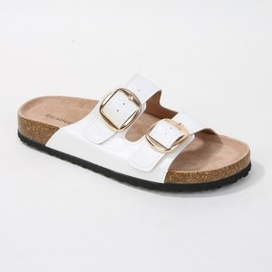 Berness Women's Karen Double Buckle Suede Slide Sandals - 1 of 4