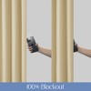 Awesome Home  Brushed Serengeti Stria 100% Blackout Grommet Pair (2 panels) - 2 of 4
